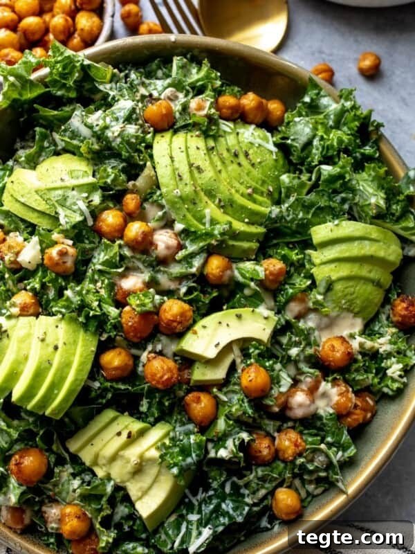 Healthy Vegan Kale Caesar