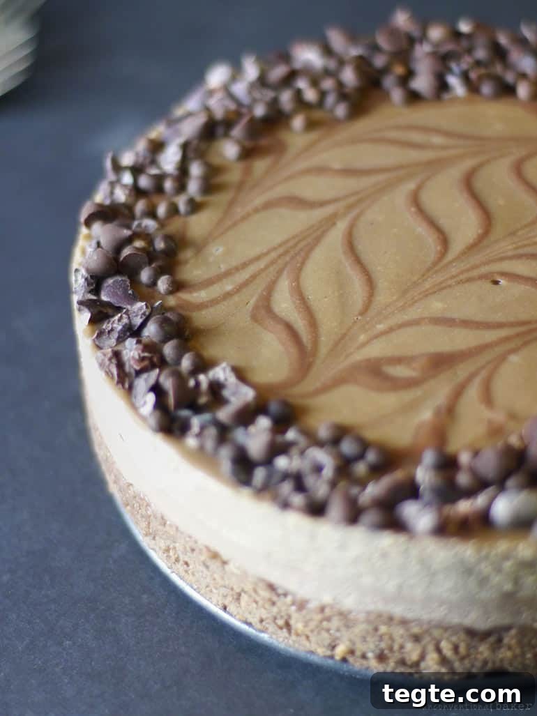 gluten-free vegan and paleo espresso and salted caramel raw cheesecake