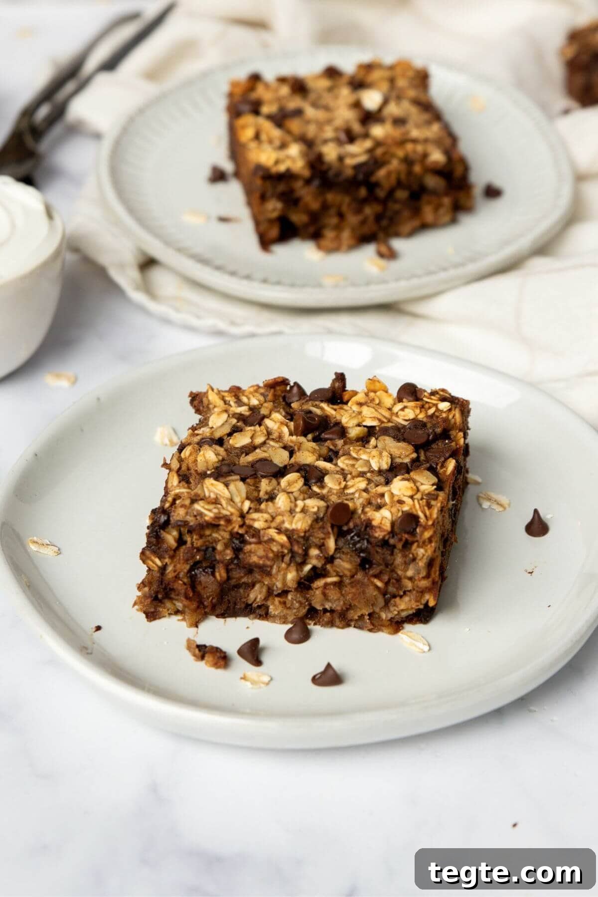 Vegan Baked Oatmeal Recipe for Busy Mornings 10 Vegan baked oatmeal made without eggs.