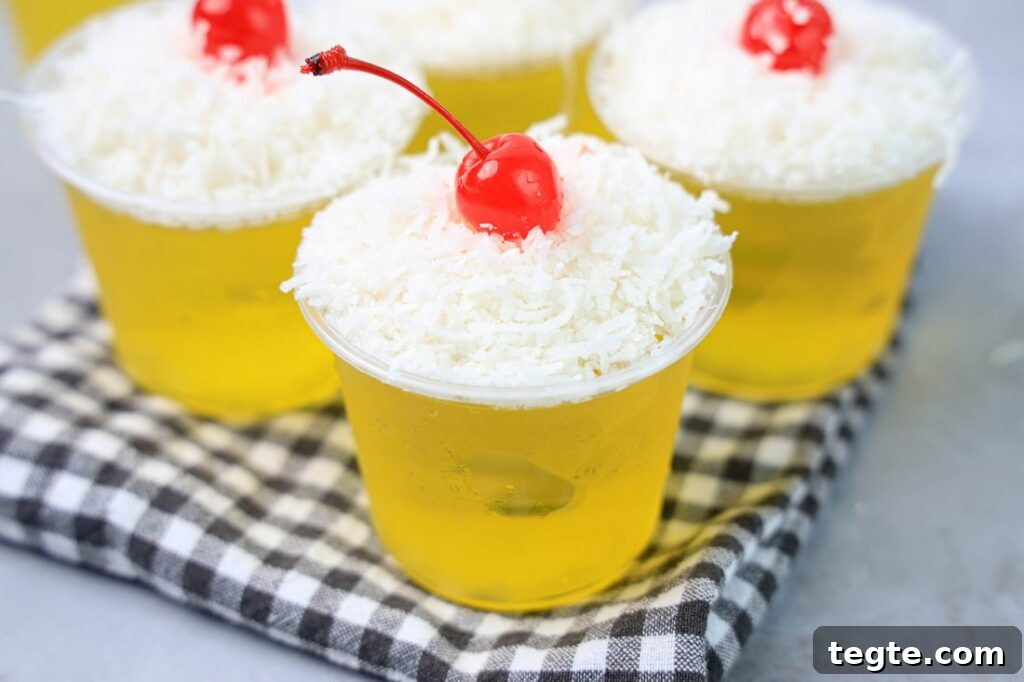31 Classic Vintage Jell-O Dessert Recipes to Try Now 12 pina colada jello shots