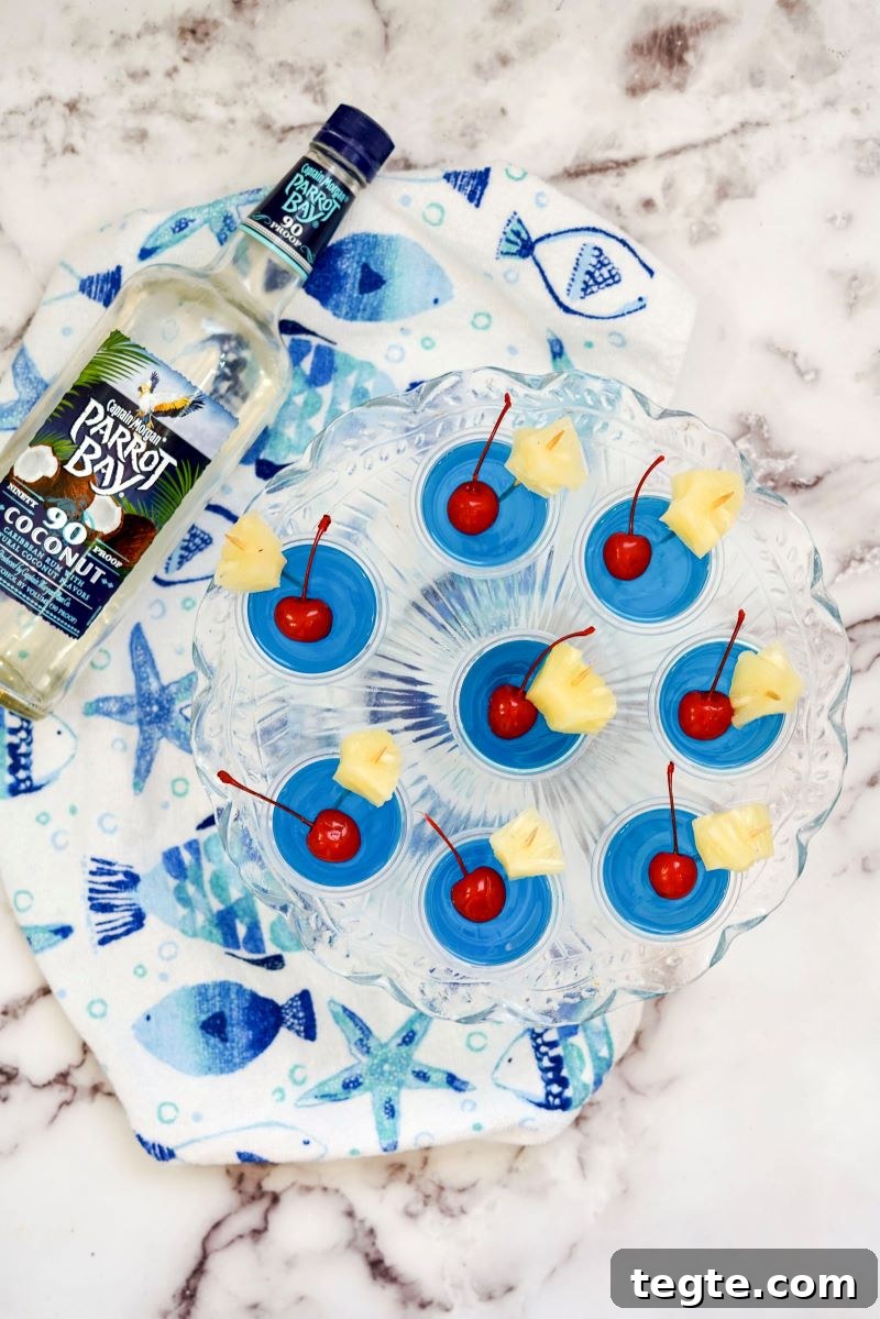 31 Classic Vintage Jell-O Dessert Recipes to Try Now 16 blue hawaiian jello shots
