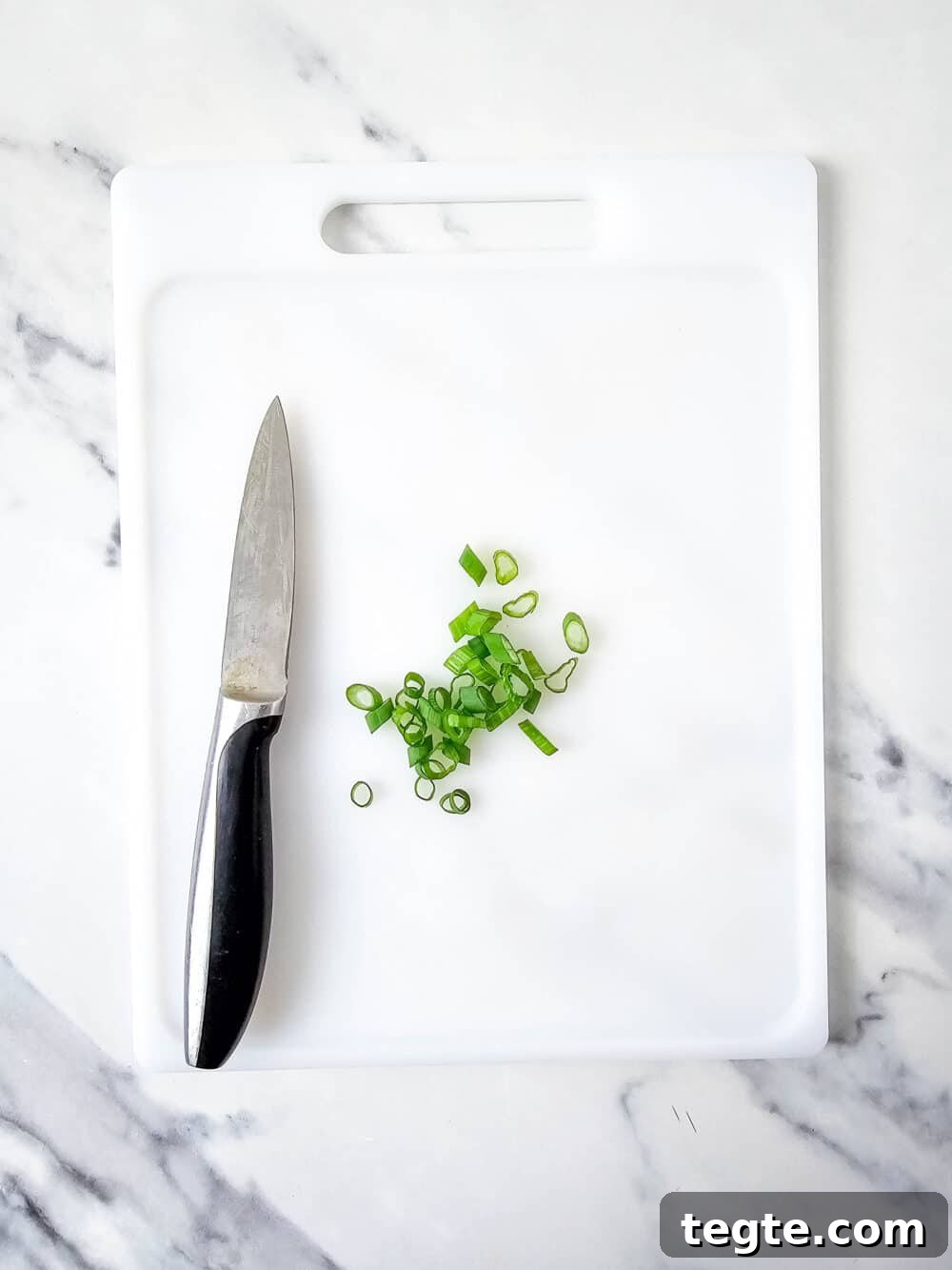chopping green onions
