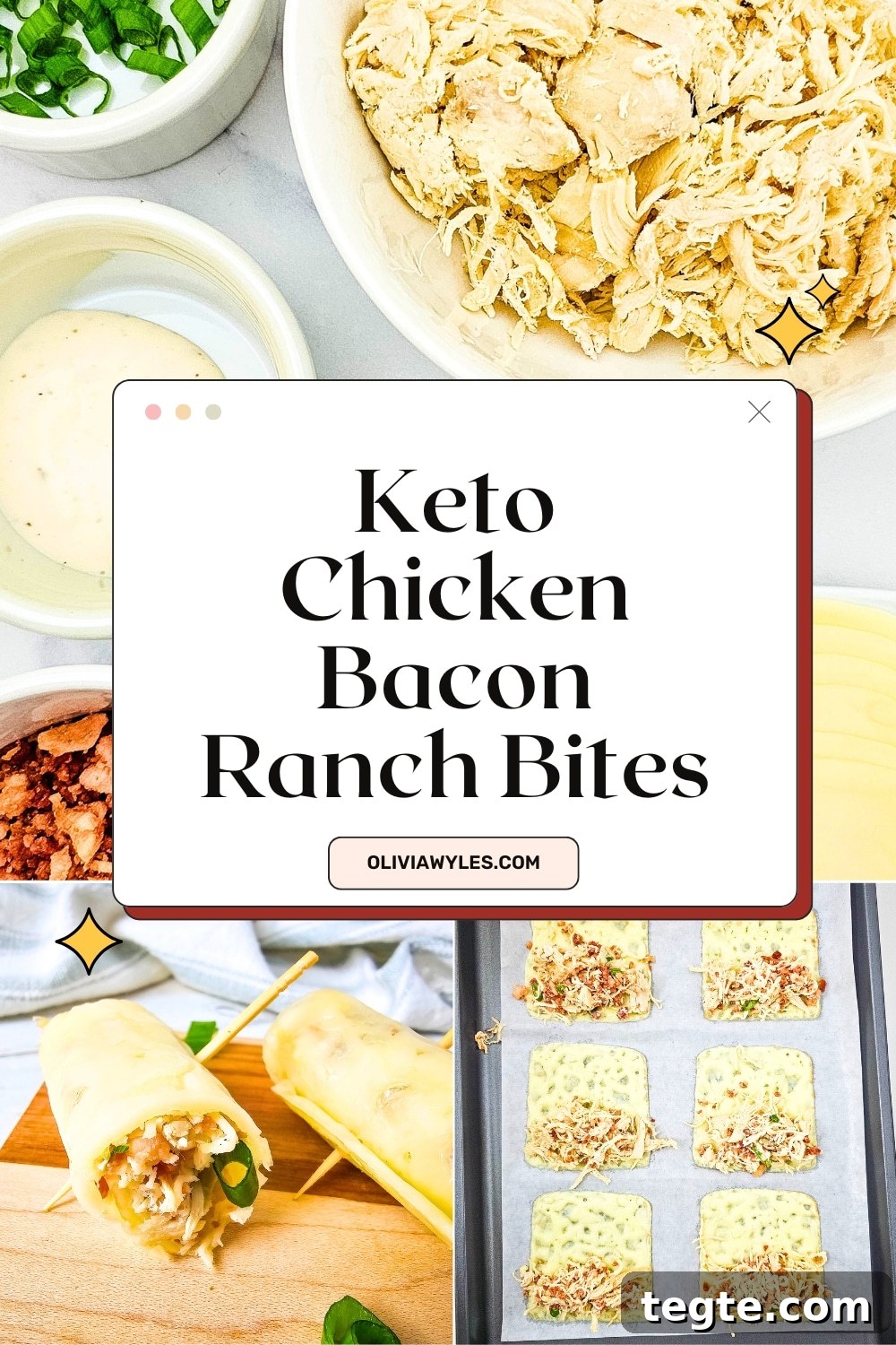 Keto Chicken Bacon Ranch Bites Pinterest Image