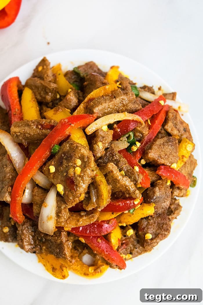 Chinese Pepper Steak Stir Fry Recipe