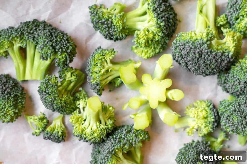 Roasted Broccoli Guide: Crispy Oven Recipe for Perfect Results 4 chopped up broccoli stem