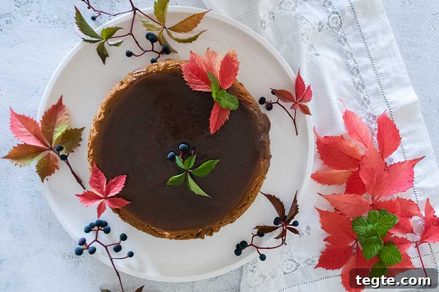 30 Gluten-Free Easter Desserts Your Guests Will Crave 3 overview of whole chai pumpkin cheesecake decorated with flowers for Easter