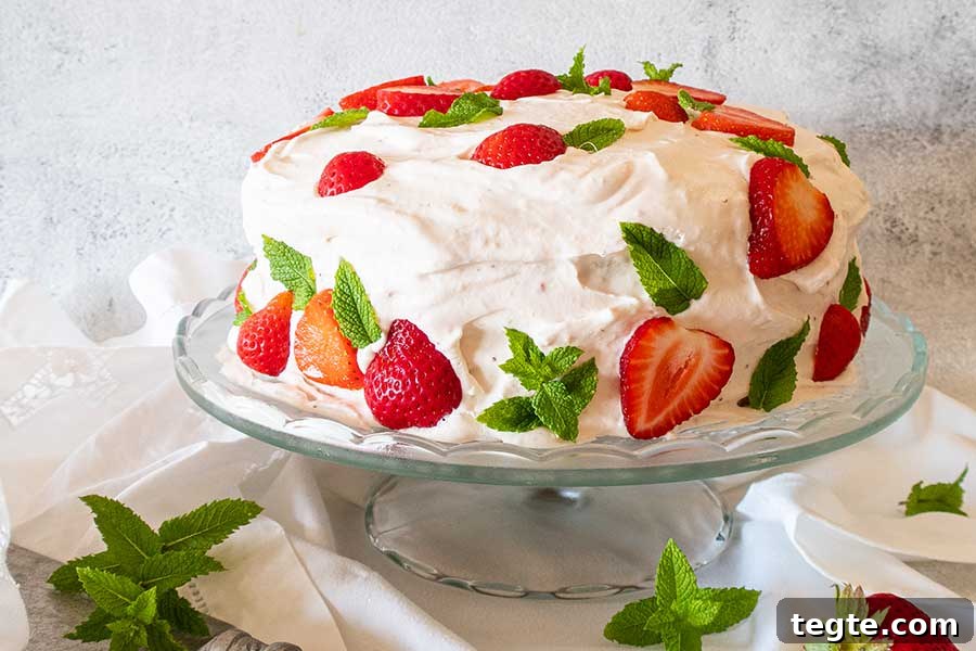 30 Gluten-Free Easter Desserts Your Guests Will Crave 29 strawberry icebox cake decorated with strawberries on a cake platter