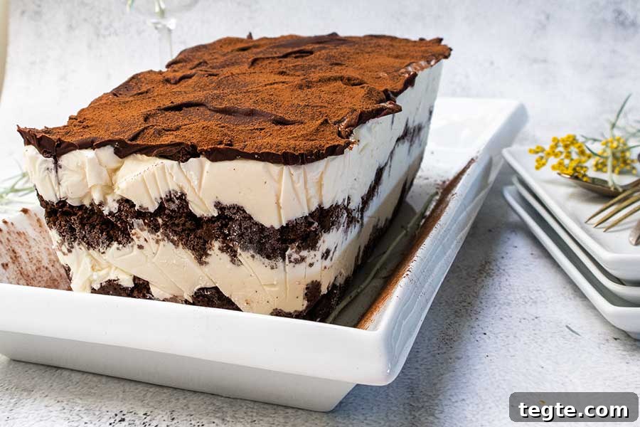 30 Gluten-Free Easter Desserts Your Guests Will Crave 7 brownie ice cream lasagna on a platter