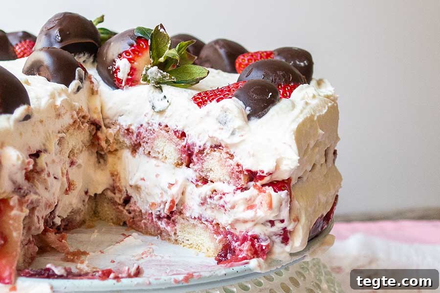 30 Gluten-Free Easter Desserts Your Guests Will Crave 9 sliced strawberry tiramisu cake, gluten free