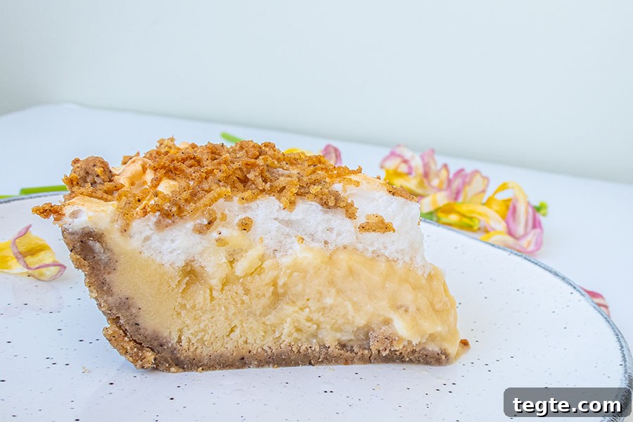 30 Gluten-Free Easter Desserts Your Guests Will Crave 10 a slice flapper pie on a plate, gluten free
