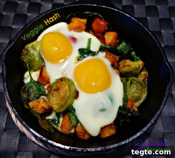 Poached Egg on Avocado Toast with Sweet Tomato Jam 9 Veggie Hash 4a
