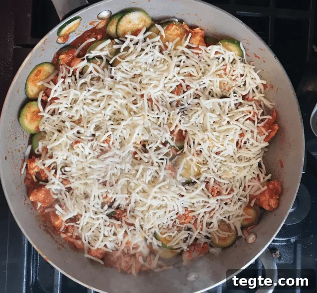 Keto Stovetop Chicken with Zucchini Marinara Recipe 2 chicken zucchini marinara stove