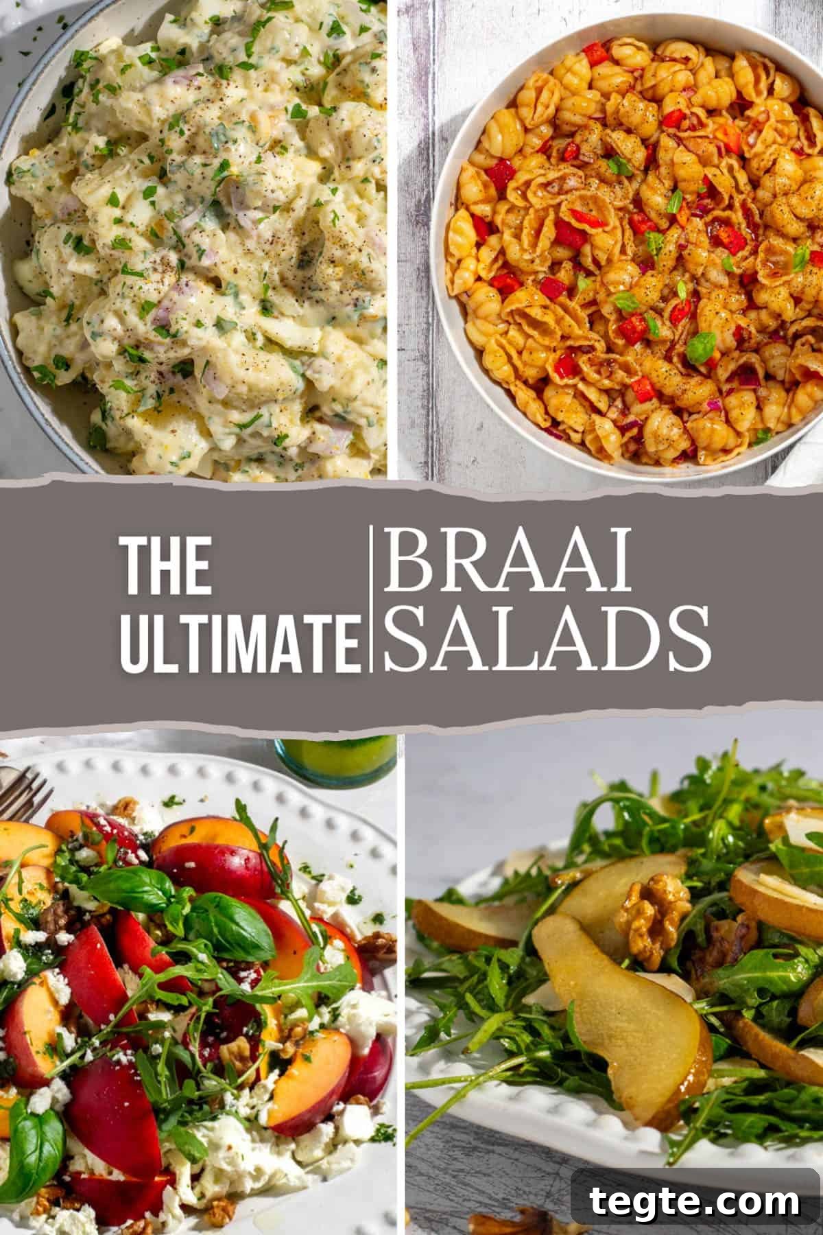 Braai salad recipes roundup image.