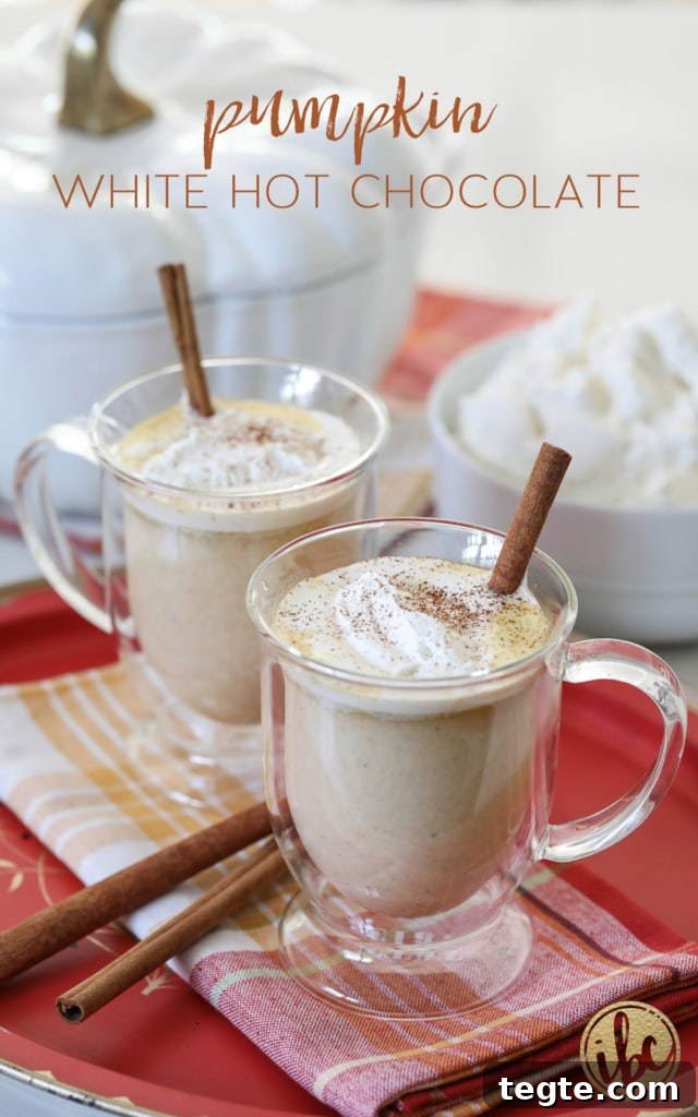You're going to LOVE this Pumpkin White Hot Chocolate # fall #pumpkin #spice #hotchocolate #hotcocoa #whitehotchocolate