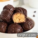 Chocolate Peanut Butter Balls by The BakerMama