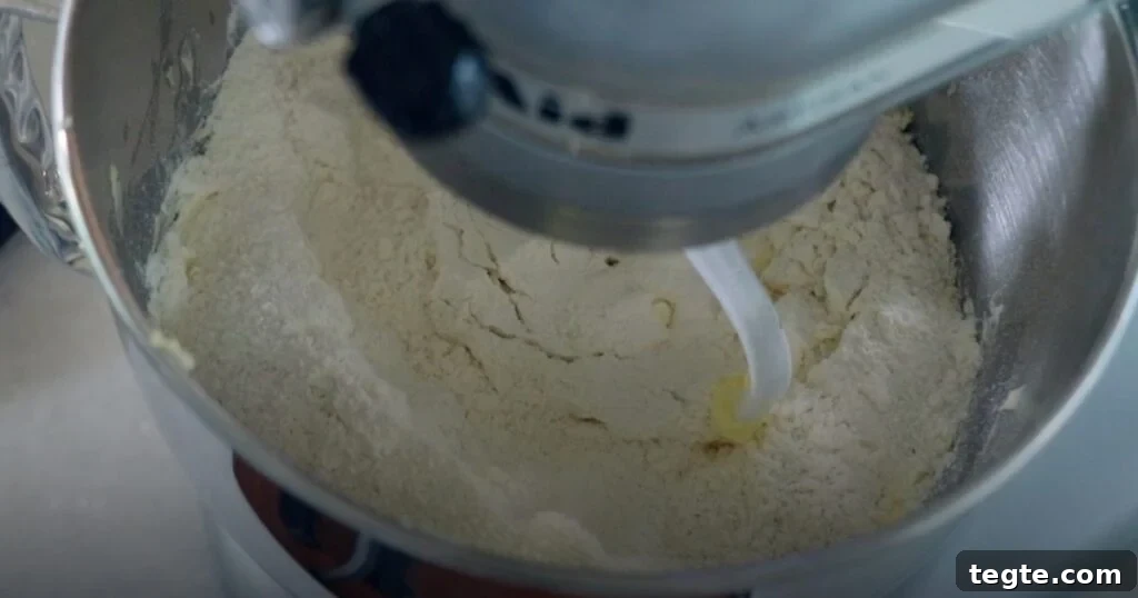 Classic Homemade Icebox Cookies Recipe for Perfect Slices 7 adding flour to make cookie dough