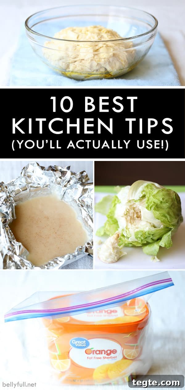 These are 10 of The Best Kitchen Tips for cooking, baking, meal prep, and clean up - that you'll actually use! #kitchentips #kitchentipsandtricks #thebestkitchentips #kitchenhacks The Best Kitchen Tips for cooking, baking, meal prep, and clean up