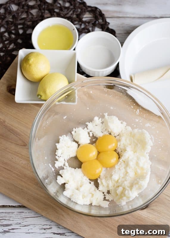 Lemon Chess Pie Recipe: Classic Southern Family Favorite 3 Cream together butter and sugar, then beat in egg yolks.