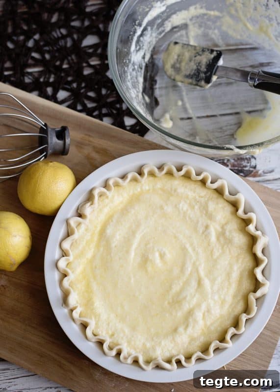 Lemon Chess Pie Recipe: Classic Southern Family Favorite 6 Add pie filling to pie shell and bake.
