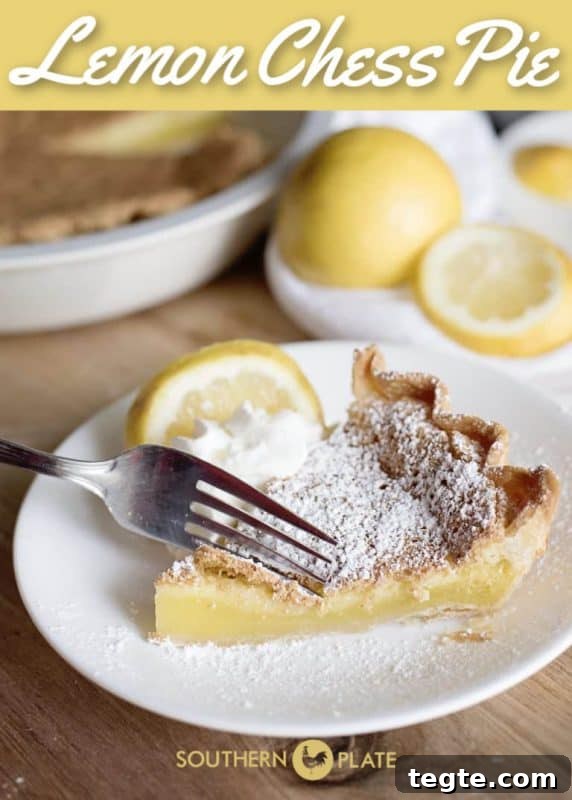 Lemon Chess Pie Recipe: Classic Southern Family Favorite 9 Lemon chess pie Pinterest image