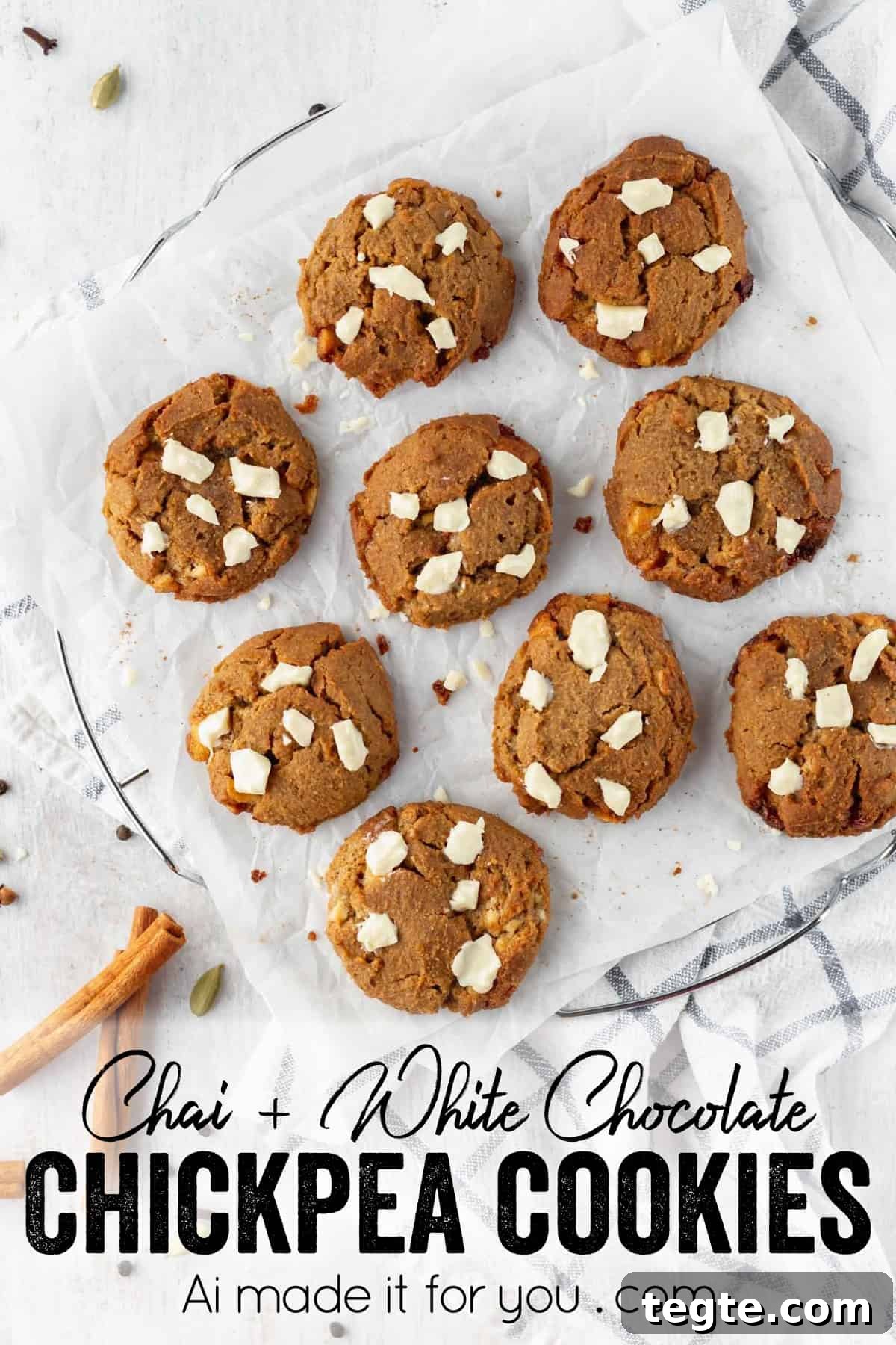 Gluten-Free Chai White Chocolate Cookies Recipe 10 Chai white chocolate chip cookies bring fall in your mouth! These gluten free soft-baked cookies are perfect for fall and winter! #chaispice #chaitea #chaicookies #whitechocolate #glutenfreecookies #chickpeacookies
