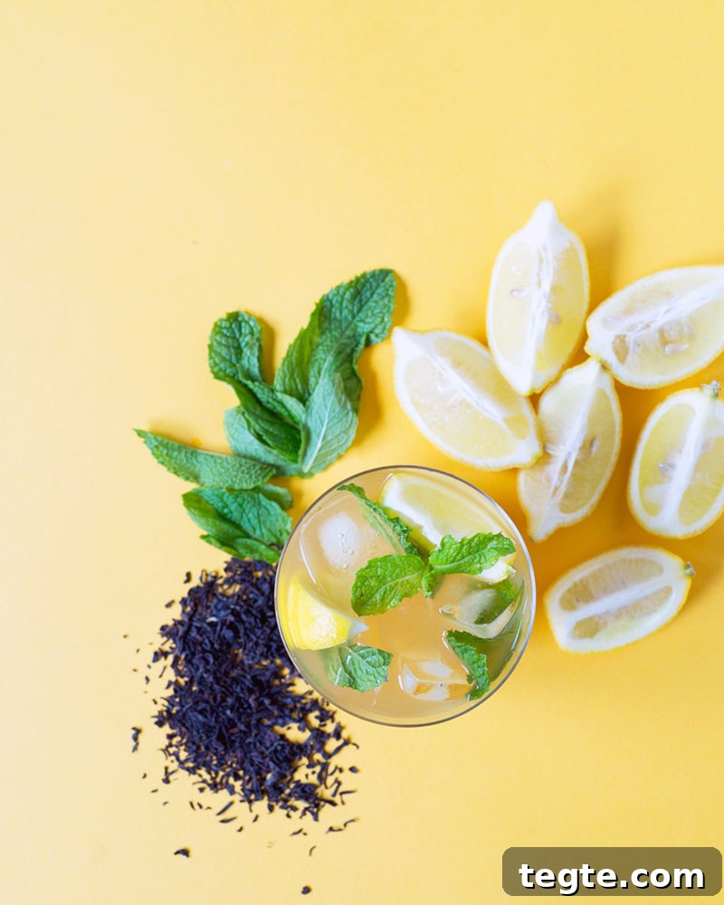 Refreshing Mint Lemonade Iced Tea Recipe for Summer Sips 2 Muddled Mint Lemonade Iced Tea recipe