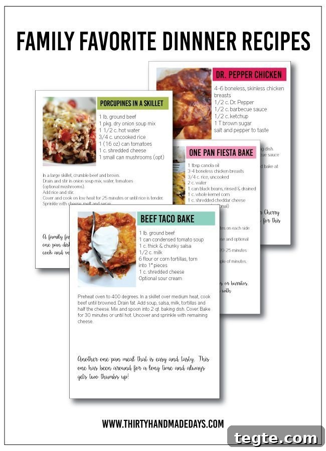 Favorite Family Dinner Recipes