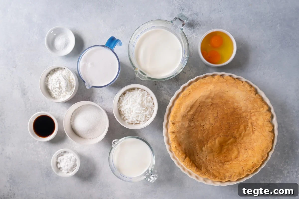 coconut cream pie ingredients