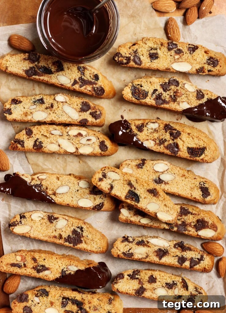 dark chocolate olive oil biscotti