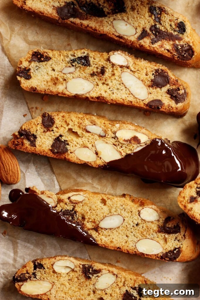 dark chocolate olive oil biscotti