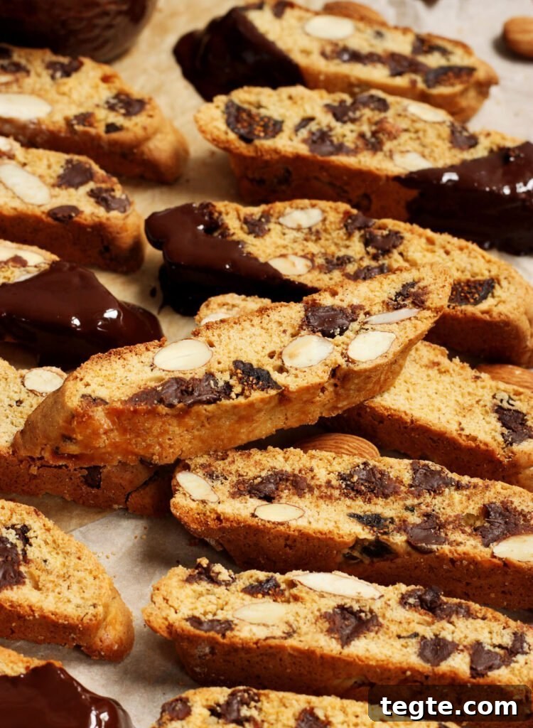 dark chocolate olive oil biscotti