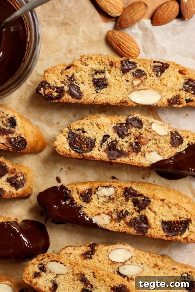 dark chocolate olive oil biscotti