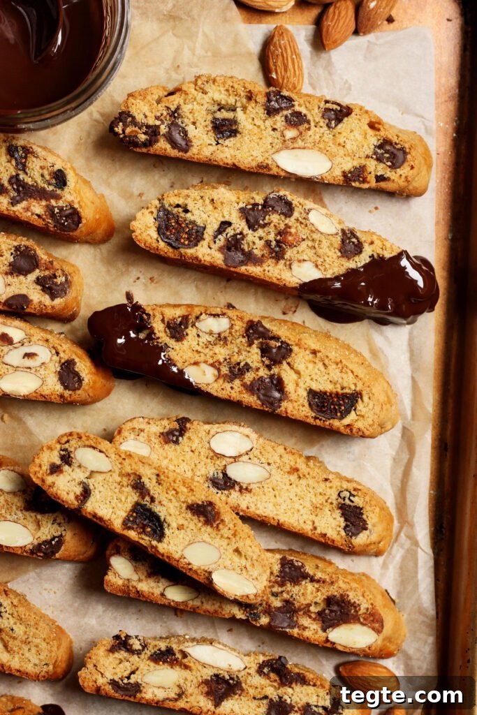 dark chocolate olive oil biscotti