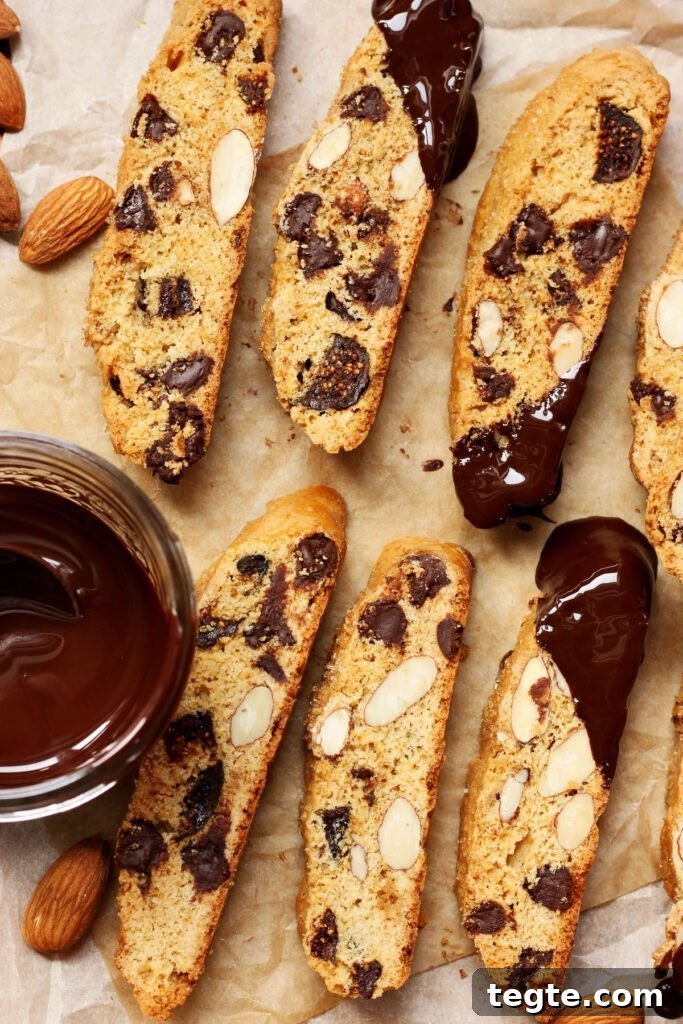 dark chocolate olive oil biscotti