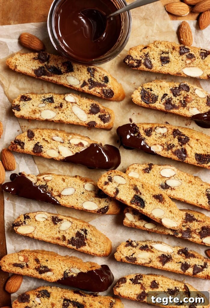 dark chocolate olive oil biscotti