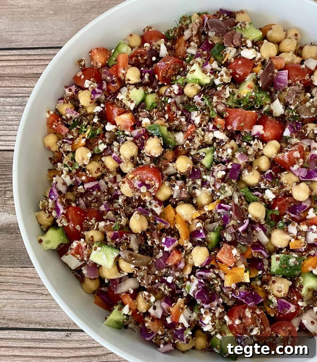 Mediterranean Salad in a bowl on the table