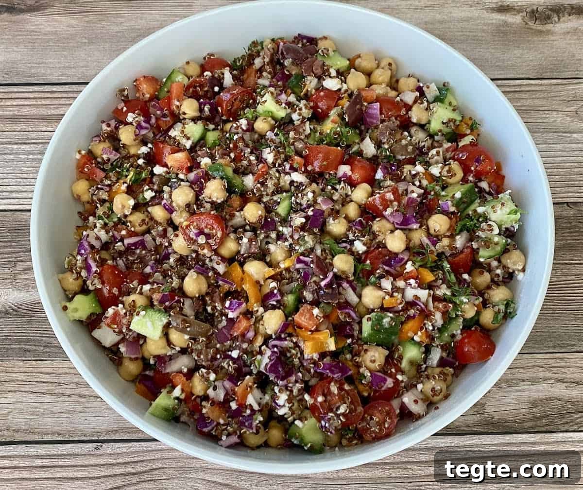 Mediterranean Salad on the table