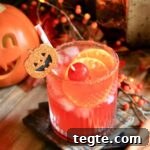 Jack-O'-Lantern Bourbon Spritz: Halloween Cocktail Recipe 10 bourbon halloween drink