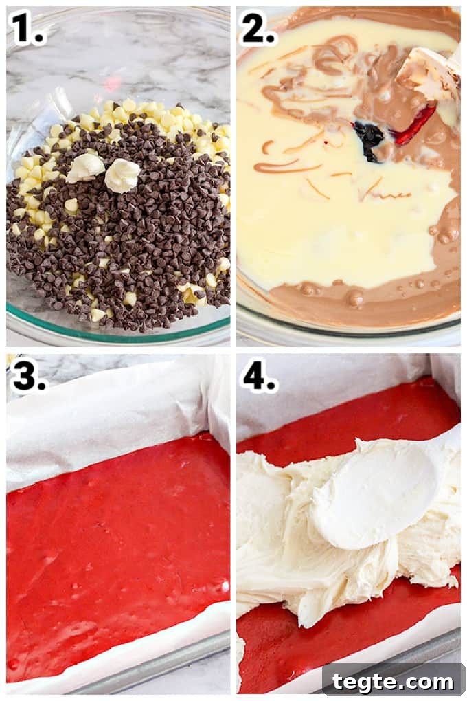 collage showing step by step the ingredients being added into a glass bowl and mixed