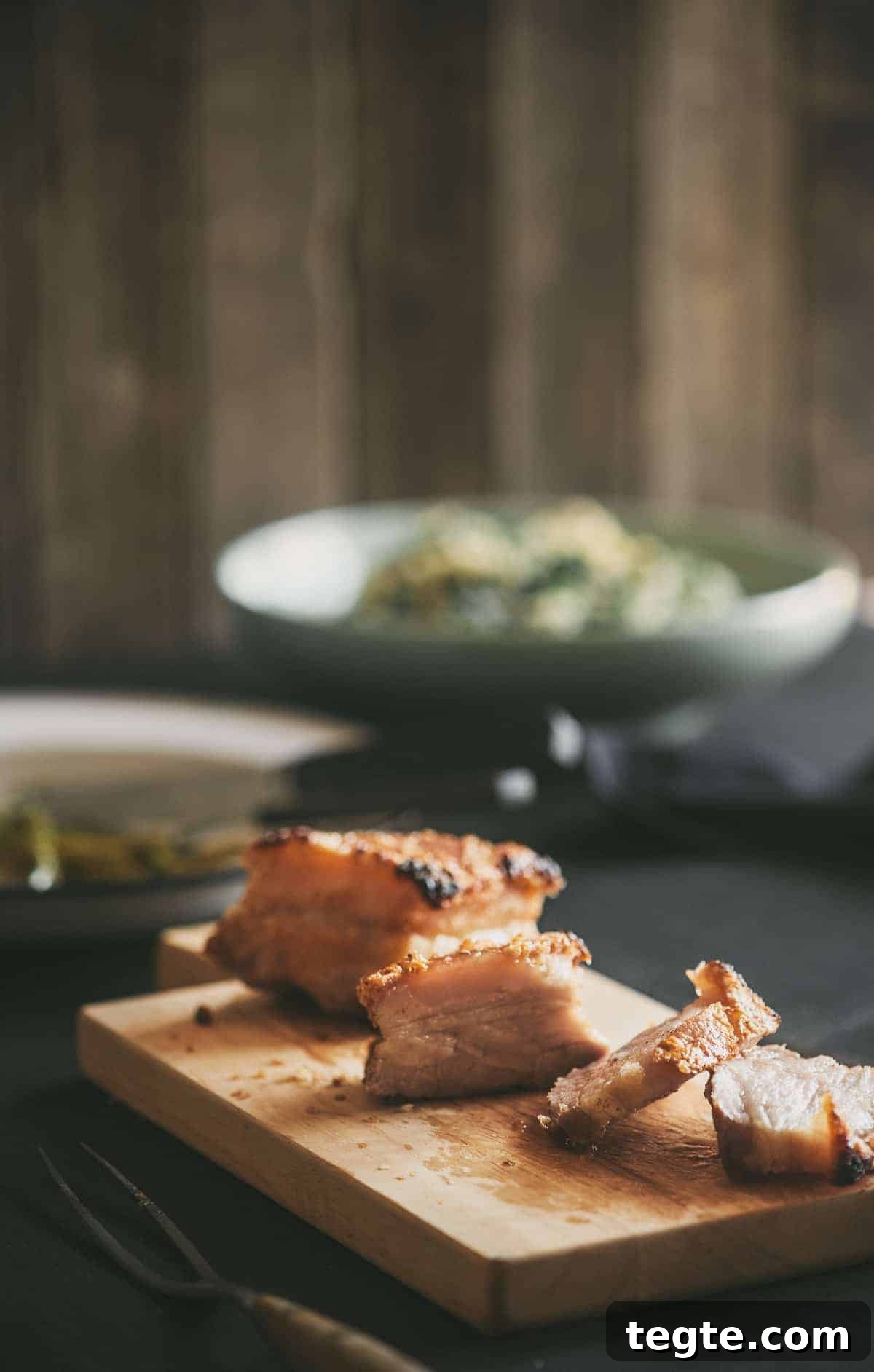 Crispy Pork Belly with Lemon-Herb Cauliflower Couscous 2 crispy pork belly recipe