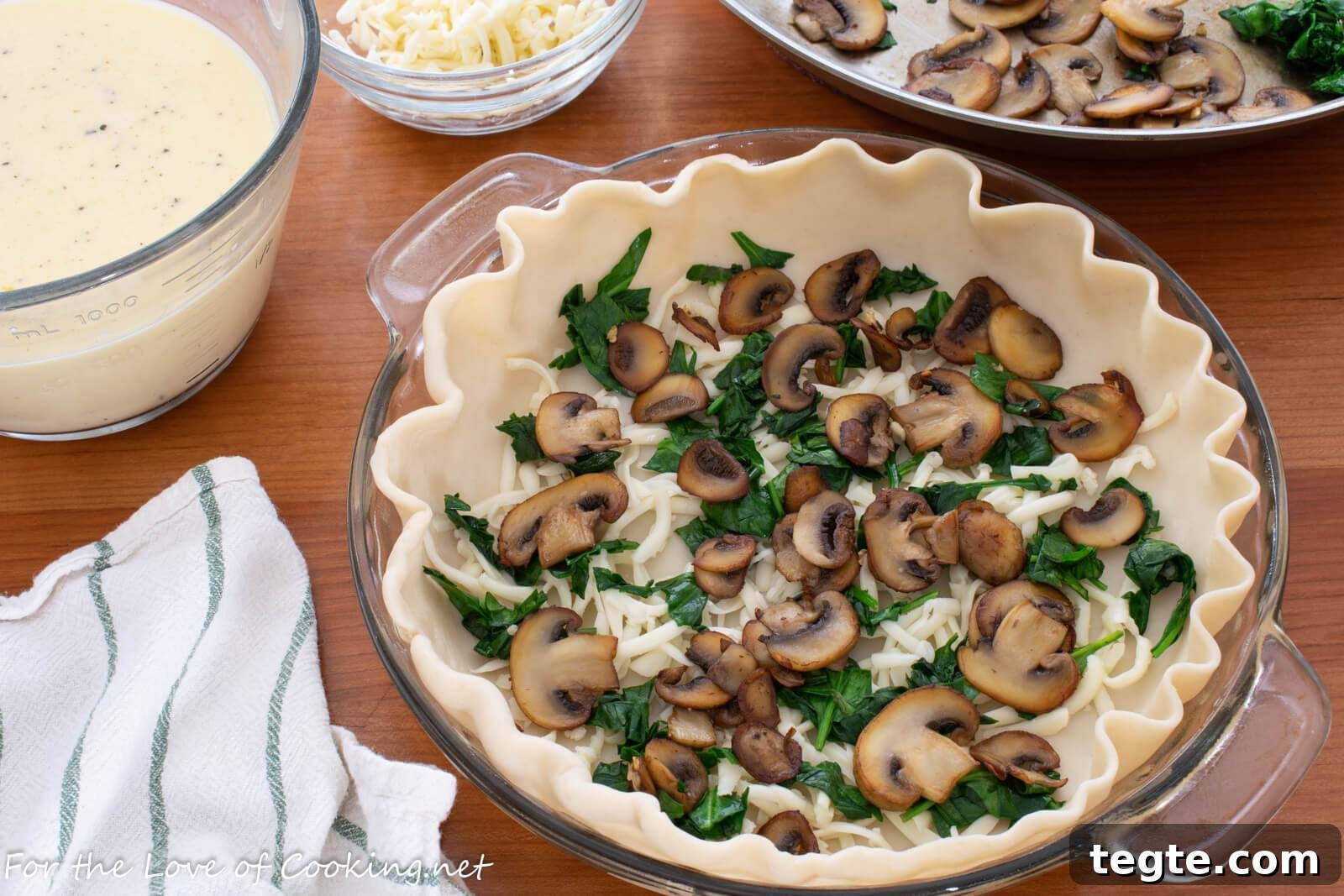 Mushroom and Spinach Quiche with Fontina Mushroom and Spinach Quiche with Fontina