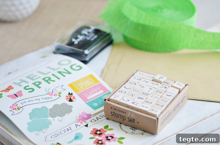 Marshmallow Popcorn Recipe with DIY Spring Treat Bags 9 Spring Paper Treat Bag Supplies