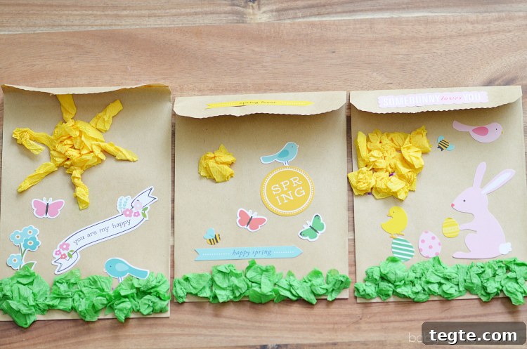 Marshmallow Popcorn Recipe with DIY Spring Treat Bags 13 DIY Spring Paper Treat Bags Kids Craft