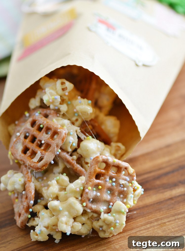 Marshmallow Popcorn Recipe with DIY Spring Treat Bags 15 Spring Marshmallow Popcorn with Treat Bags