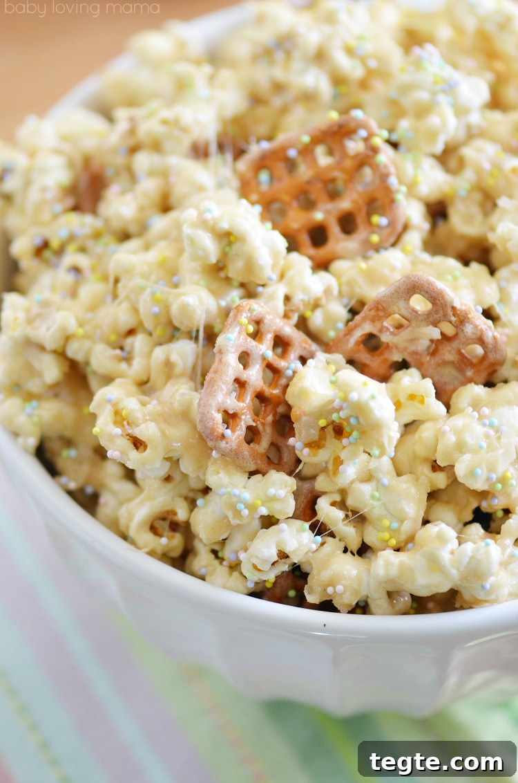 Marshmallow Popcorn Recipe with DIY Spring Treat Bags 2 Spring Marshmallow Popcorn Recipe