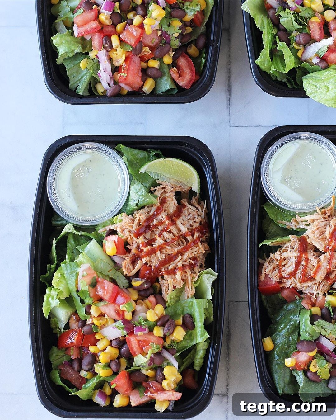 Served BBQ Chicken Salad