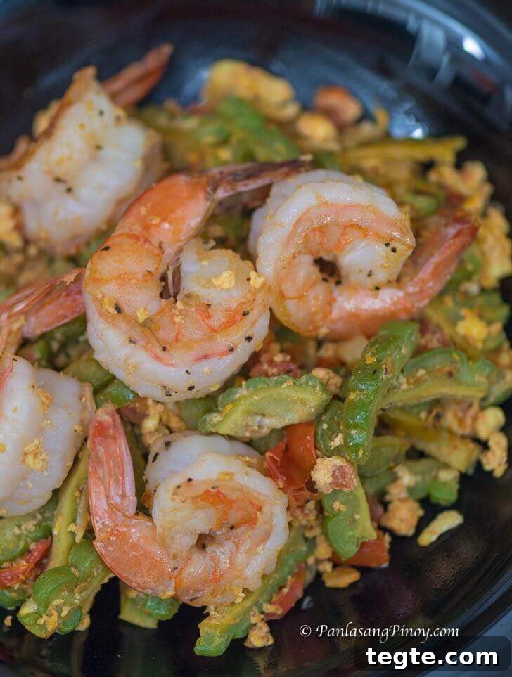 Sauteed Bitter Gourd with Shrimp and Eggs – Filipino Ginisang Ampalaya 3 Ginisang Ampalaya na May Itlog at Hipon