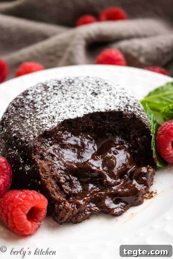 Instant Pot Lava Cakes with fresh berries.