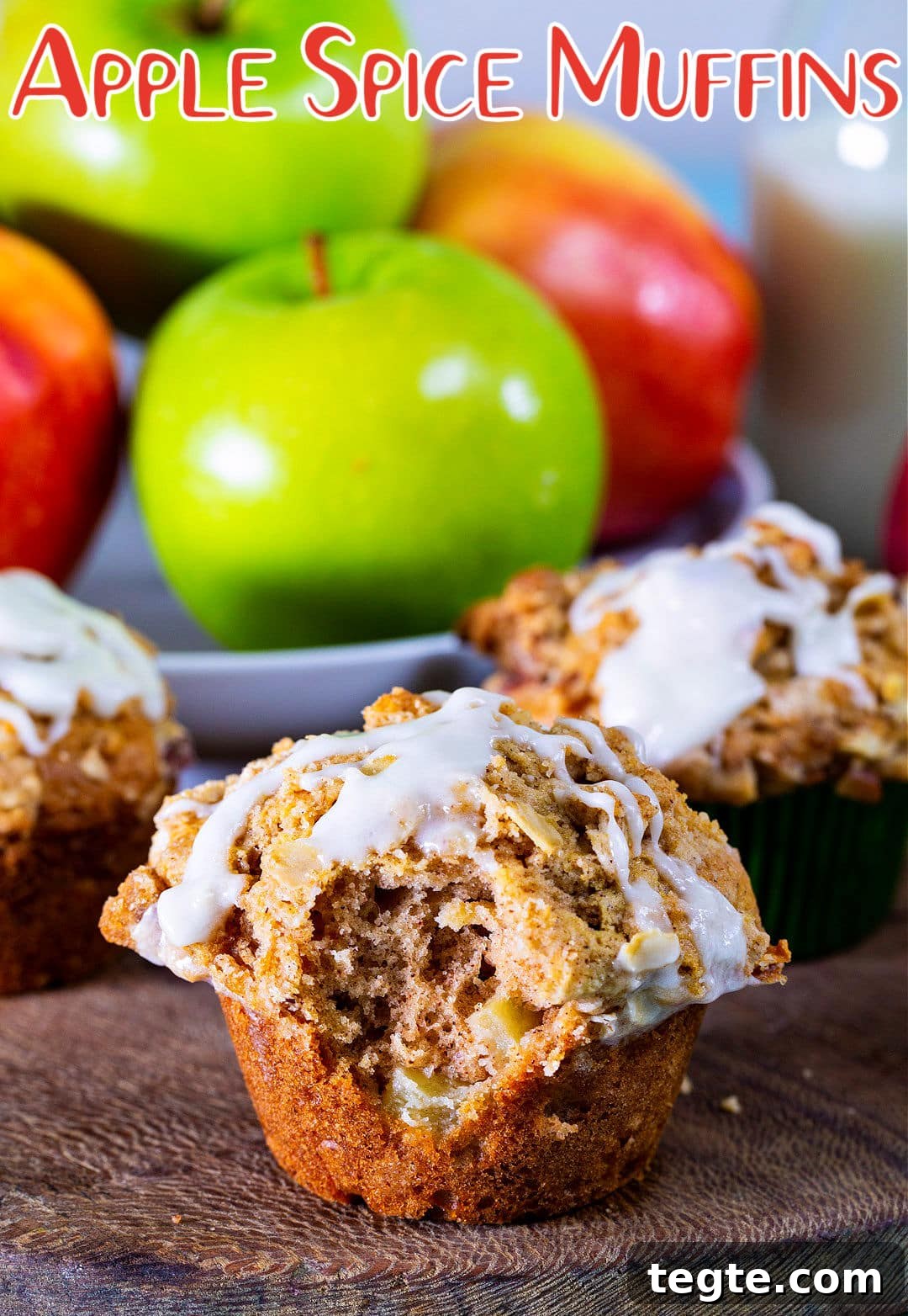 Apple Spice Muffin with bite take out.