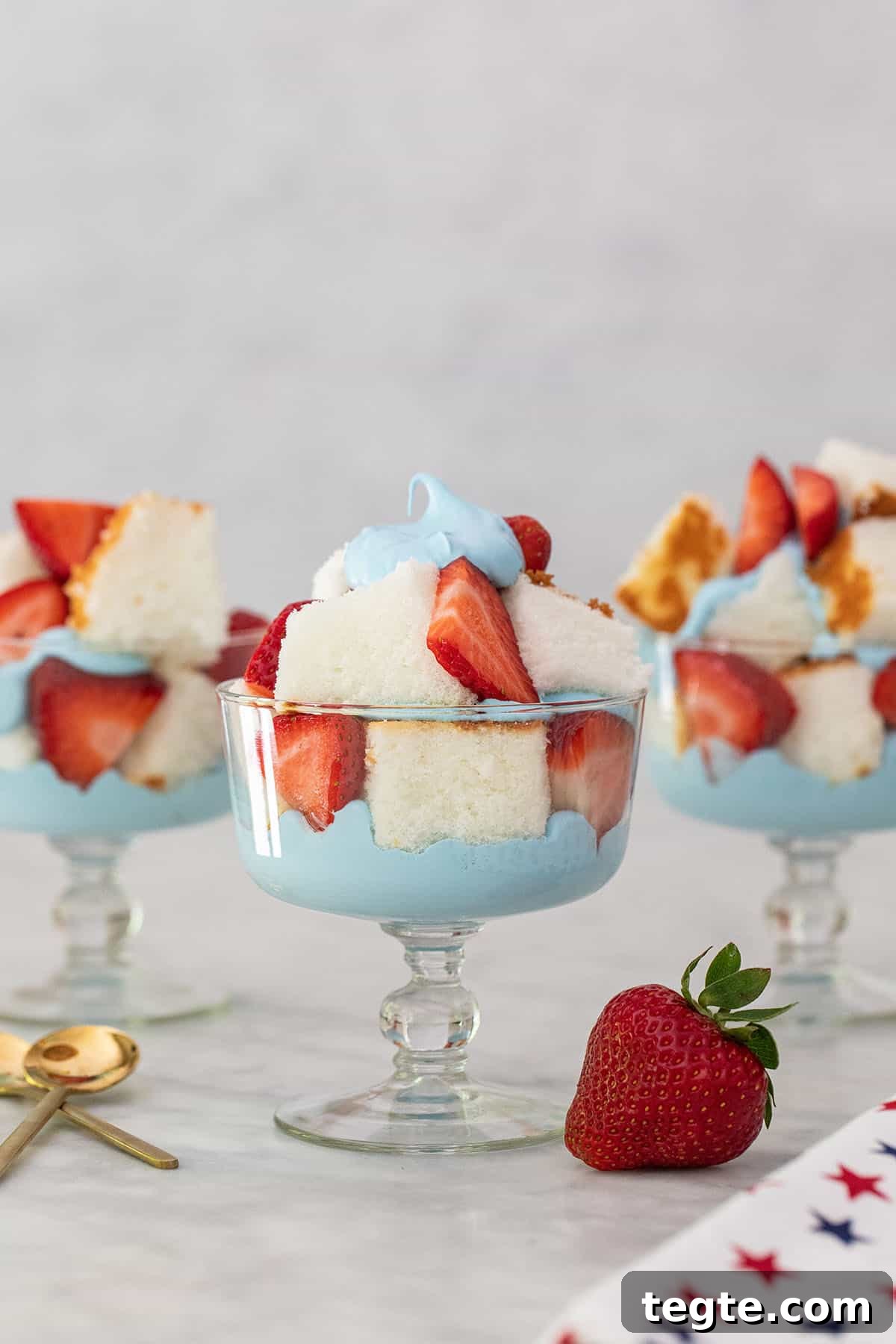 Strawberry Dessert Ideas for Entertaining Guests 12 Angel food cake with strawberries.